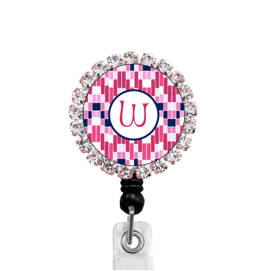 Sparkles Initial W1 ID Badge Reel