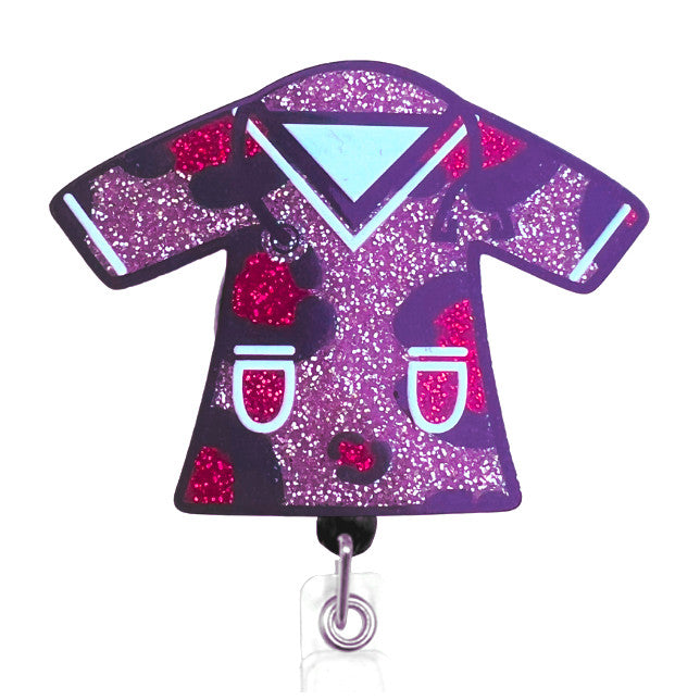 Dazzlers Scrub Top ID Badge Reel