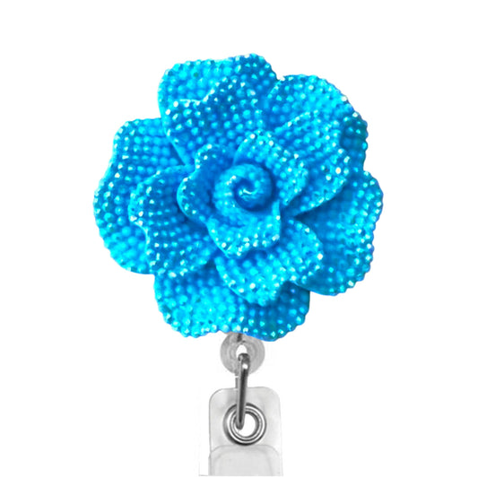 Blue Rose ID Badge Reel