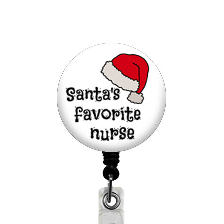 Santa's Favorite Nurse ID Badge Reel
