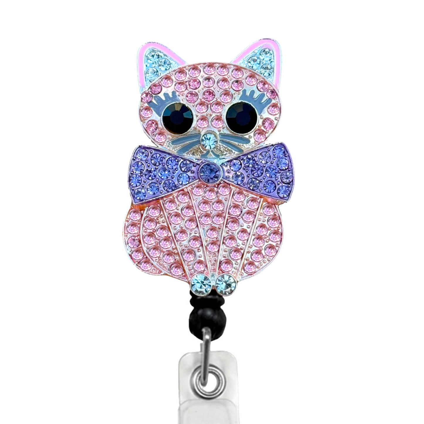 Pink Kitty ID Badge Reel