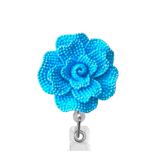 Blue Rose ID Badge Reel