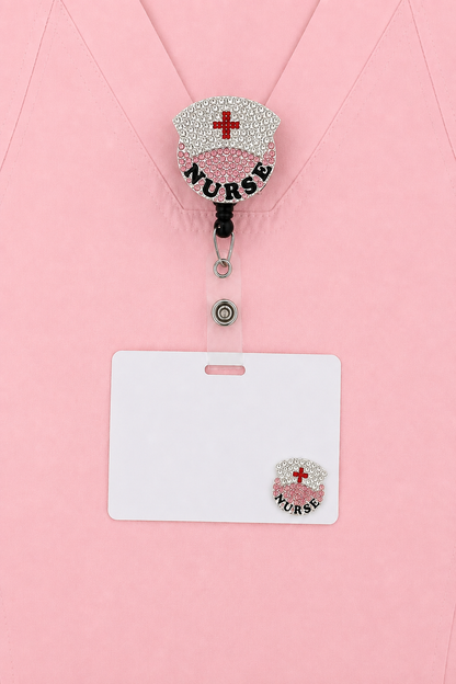 Nurse Hat ID Badge Reel