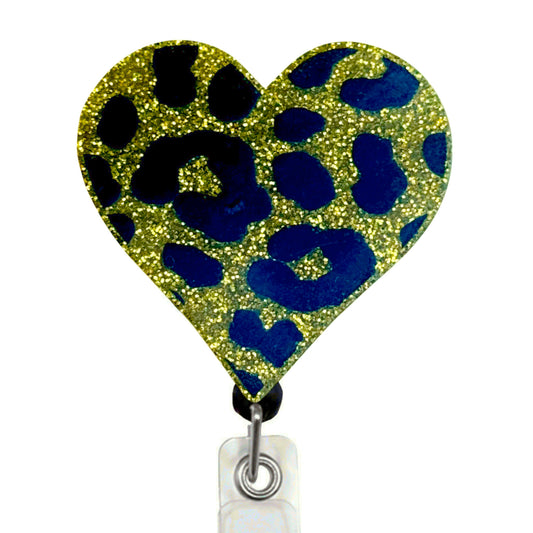 Dazzlers Leopard Heart ID Badge Reel