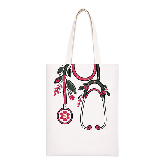 Floral Stethoscope Tote Bag