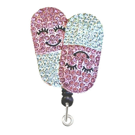 Pink Pills ID Badge Reel