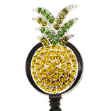 Pineapple on Black ID Badge Reel - SassyBadge