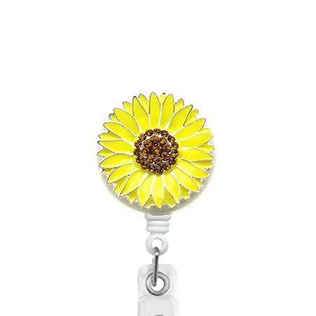 Sunflower ID Badge Reel - SassyBadge