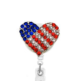 Star Spangled Heart ID Badge Reel