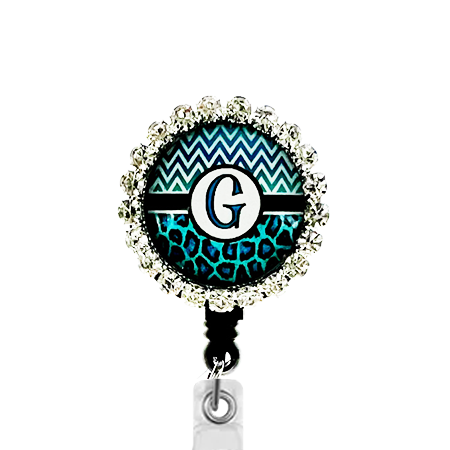 Sparkles Initial G1 ID Badge Reel
