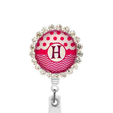Sparkles Initial H1 ID Badge Reel