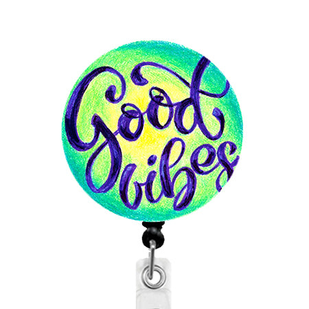 Good Vibes ID Badge Reel