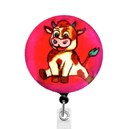 Whimsicals Cow ID Badge Reel