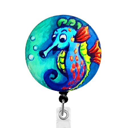 Whimsicals Seahorse ID Badge Reel