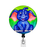 Whimsicals Elephant ID Badge Reel