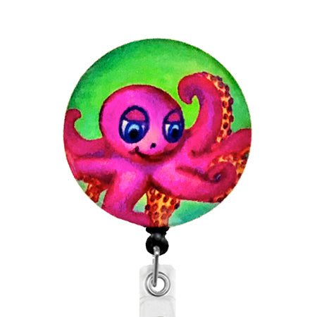 Whimsicals Octopus ID Badge Reel