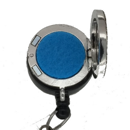 Blue Essential Oil Diffuser Badge Reel