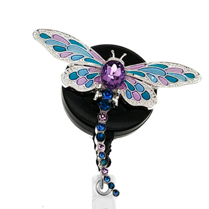 Purple Dragonfly ID Badge Reel