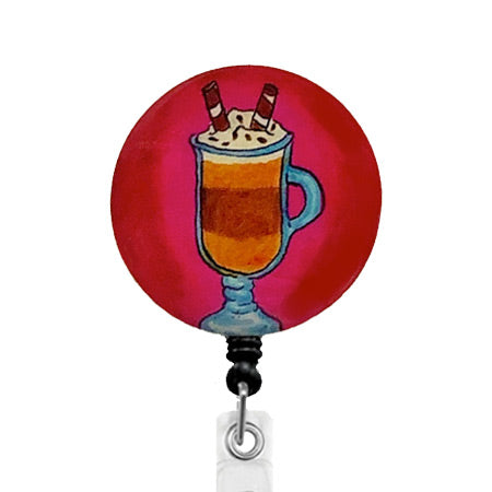 Whimsicals Latte ID Badge Reel