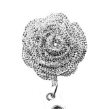Silver Rose ID Badge Reel - SassyBadge