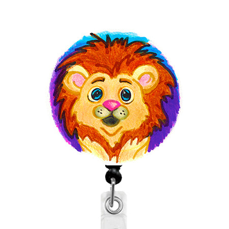 Whimsicals Lion ID Badge Reel